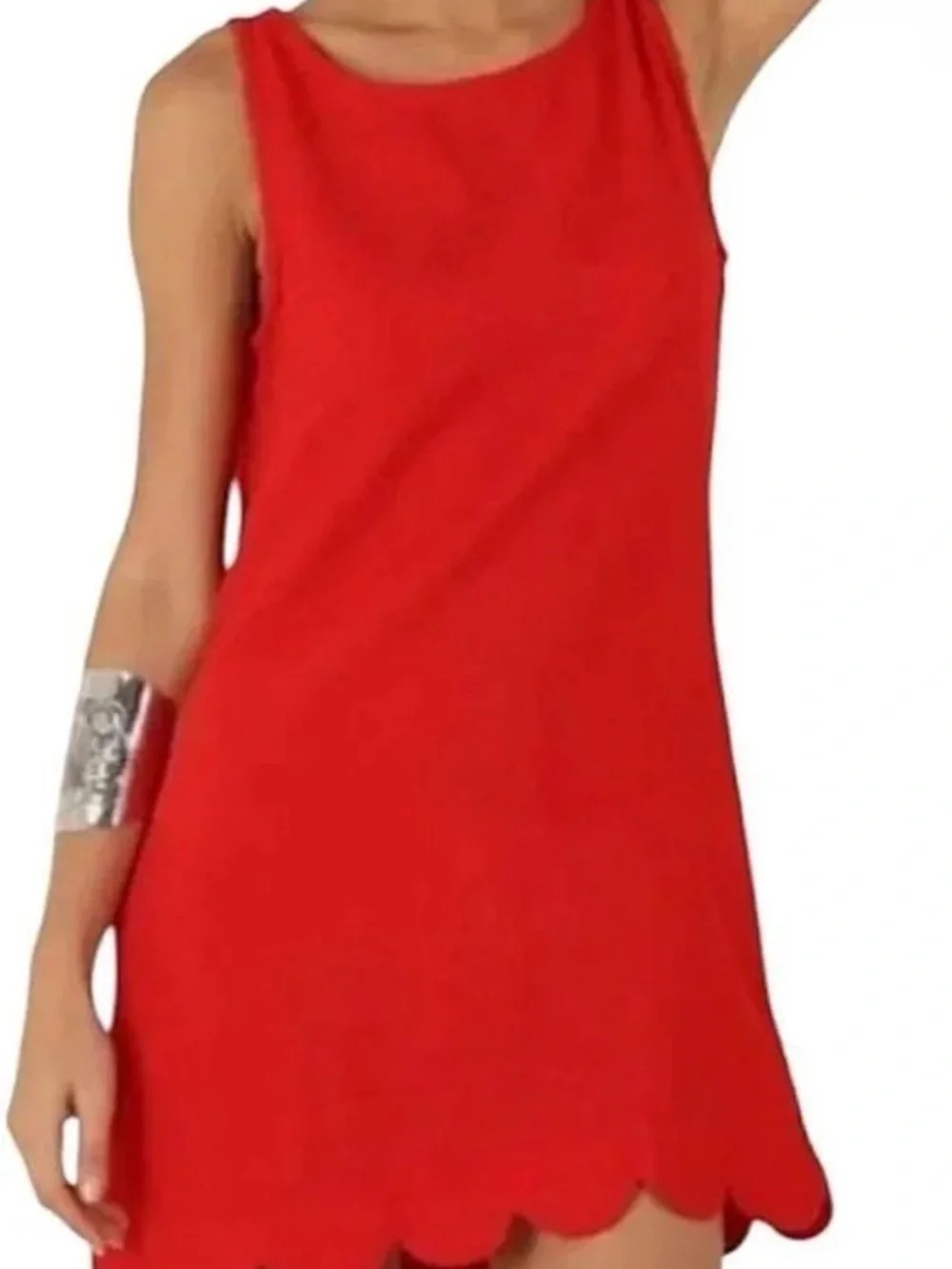 Kate Spade X Orange  Scallop-Hem Sleeveless Shift Dress